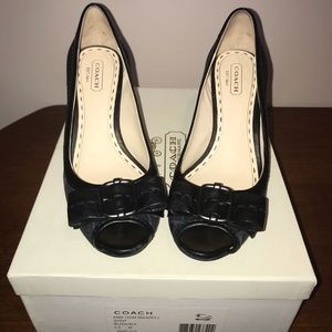 Coach Andi peep toe wedge heels